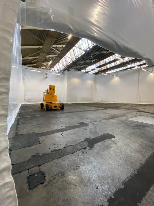 Protection en Bâche Thermo pour isoler une zone de travaux